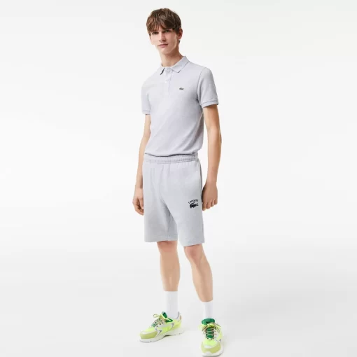 Lacoste Hosen & Shorts>Herren Shorts Mit Stickerei Heidekraut Grau Cca