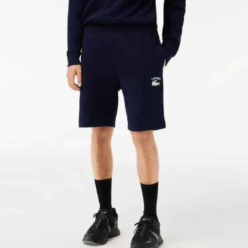 Lacoste Hosen & Shorts>Herren Shorts Mit Stickerei Navy Blau 166