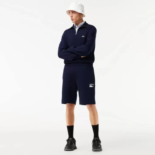 Lacoste Hosen & Shorts>Herren Shorts Mit Stickerei Navy Blau 166