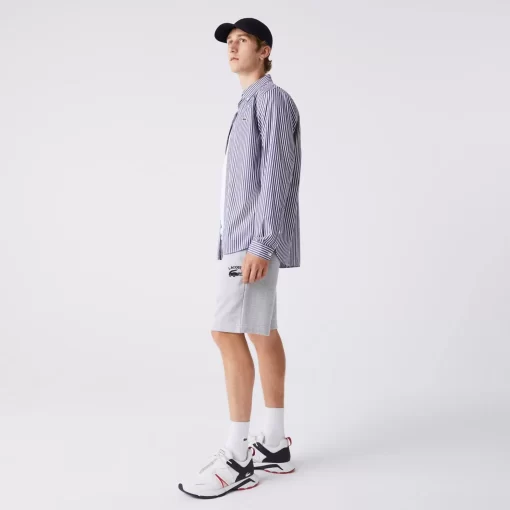 Lacoste Hosen & Shorts>Herren Shorts Mit Stickerei Heidekraut Grau Cca