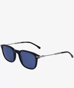 Lacoste Sonnenbrillen>Herren Sonnenbrille Aus Acetat Black / Blue / Black 001