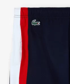 Lacoste Sportbekleidung>Herren Sport French Capsule Trainingshose Navy Blau / Rot / Weis 9Re