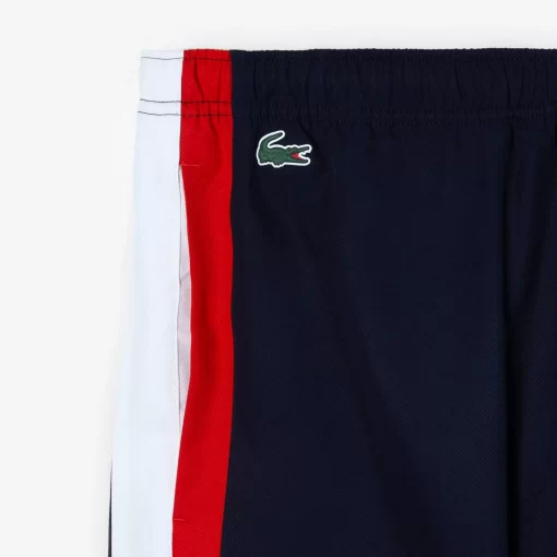 Lacoste Sportbekleidung>Herren Sport French Capsule Trainingshose Navy Blau / Rot / Weis 9Re