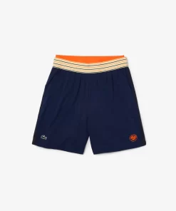 Lacoste Tennis>Herren Sport French Open Edition Shorts Navy Blau / Orange 7Yd