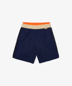 Lacoste Tennis>Herren Sport French Open Edition Shorts Navy Blau / Orange 7Yd