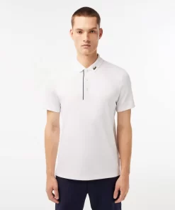 Lacoste Golf>Herren Sport Golf-Poloshirt Aus Jersey Weis / Navy Blau 522