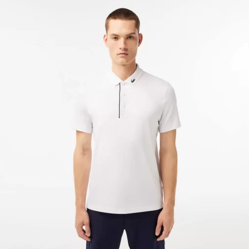 Lacoste Golf>Herren Sport Golf-Poloshirt Aus Jersey Weis / Navy Blau 522