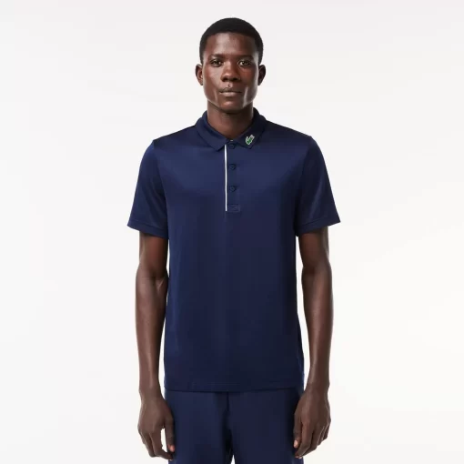 Lacoste Golf>Herren Sport Golf-Poloshirt Aus Jersey Navy Blau / Weis 525