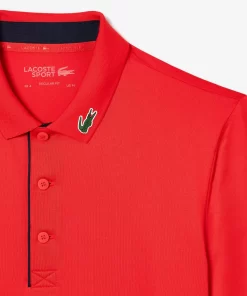 Lacoste Golf>Herren Sport Golf-Poloshirt Aus Jersey Rot / Navy Blau Sh3