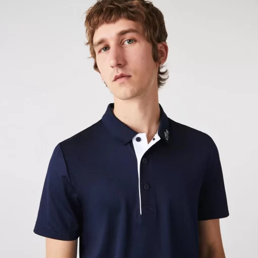 Lacoste Golf>Herren Sport Golf-Poloshirt Aus Jersey Navy Blau / Weis 525