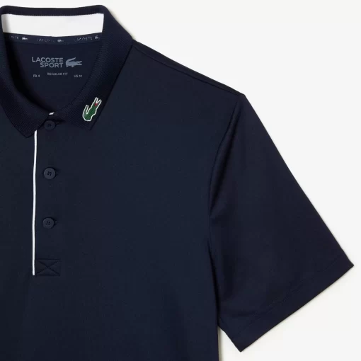 Lacoste Golf>Herren Sport Golf-Poloshirt Aus Jersey Navy Blau / Weis 525