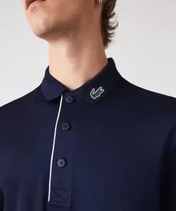 Lacoste Golf>Herren Sport Golf-Poloshirt Aus Jersey Navy Blau / Weis 525