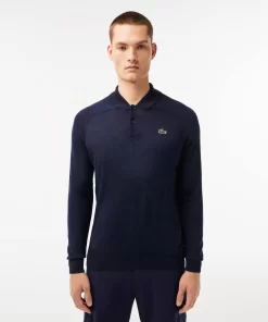 Lacoste Golf>Herren Sport Golf-Sweater Aus Wolle Navy Blau 166