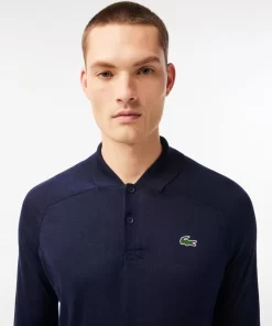 Lacoste Golf>Herren Sport Golf-Sweater Aus Wolle Navy Blau 166