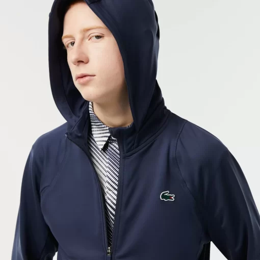 Lacoste Fitnessstudio & Training>Herren Sport Kapuzen-Sweatshirt Mit Hohem Kragen Blau Xie