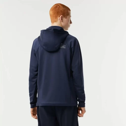 Lacoste Fitnessstudio & Training>Herren Sport Kapuzen-Sweatshirt Mit Hohem Kragen Blau Xie