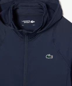 Lacoste Fitnessstudio & Training>Herren Sport Kapuzen-Sweatshirt Mit Hohem Kragen Blau Xie