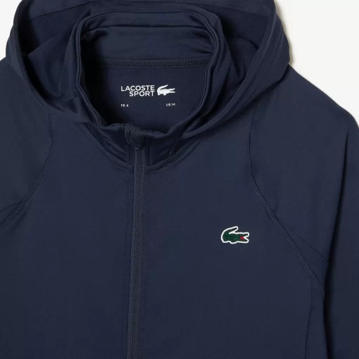 Lacoste Fitnessstudio & Training>Herren Sport Kapuzen-Sweatshirt Mit Hohem Kragen Blau Xie