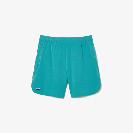 Lacoste Fitnessstudio & Training>Herren Sport Mesh-Shorts Mit Stretch Blau Rie