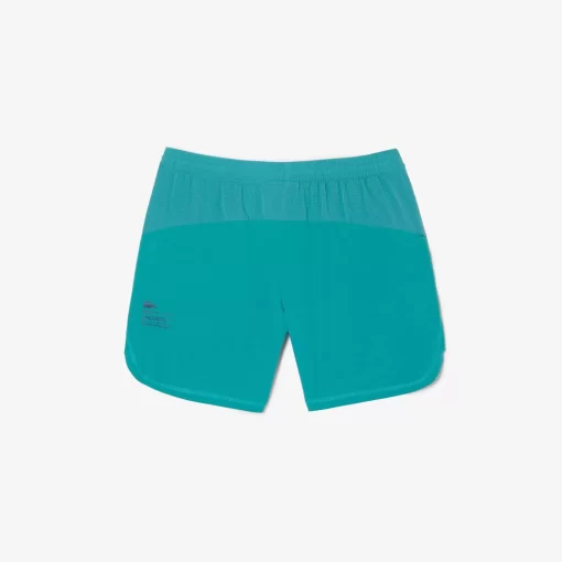 Lacoste Fitnessstudio & Training>Herren Sport Mesh-Shorts Mit Stretch Blau Rie