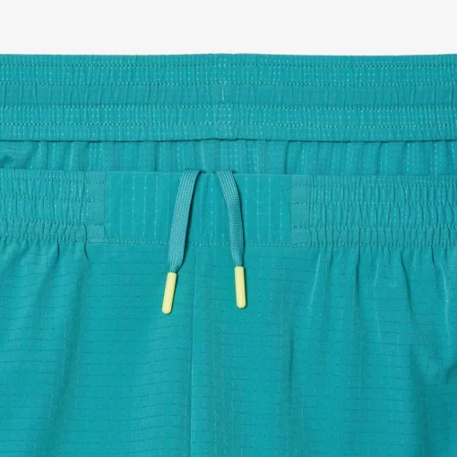 Lacoste Fitnessstudio & Training>Herren Sport Mesh-Shorts Mit Stretch Blau Rie