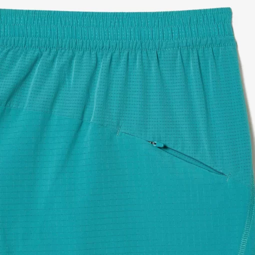 Lacoste Fitnessstudio & Training>Herren Sport Mesh-Shorts Mit Stretch Blau Rie