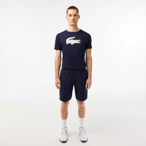 Lacoste Fitnessstudio & Training>Herren Sport Shorts Navy Blau / Weis 525