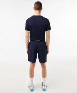 Lacoste Fitnessstudio & Training>Herren Sport Shorts Navy Blau / Weis 525