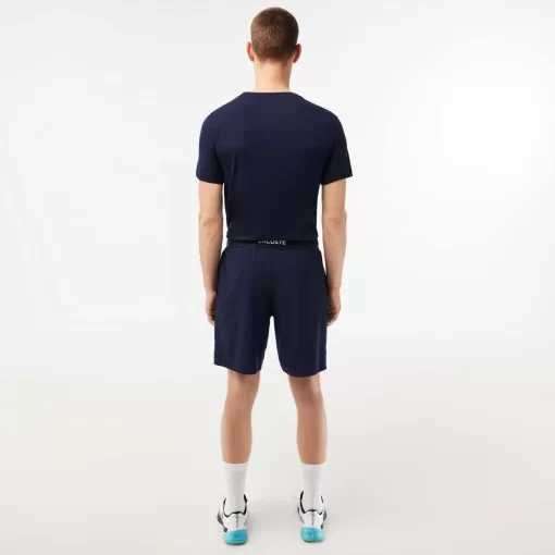 Lacoste Fitnessstudio & Training>Herren Sport Shorts Navy Blau / Weis 525