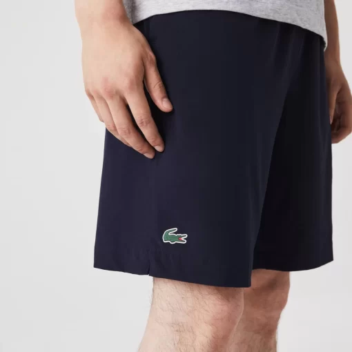 Lacoste Fitnessstudio & Training>Herren Sport Shorts Navy Blau / Weis 525