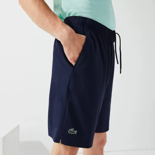 Lacoste Fitnessstudio & Training>Herren Sport Shorts Navy Blau / Weis 525