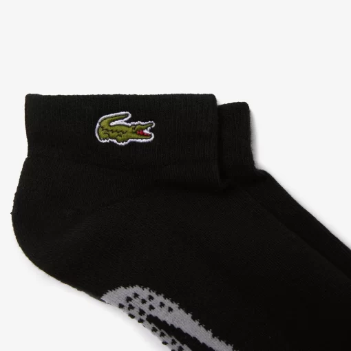 Lacoste Sportbekleidung>Herren Sport Socken Aus Stretch-Baumwolle Schwarz / Heidekraut Grau Snp