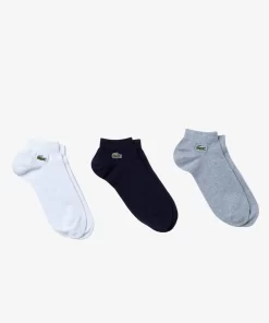 Lacoste Sportbekleidung>Herren Sport Socken Im 3Er-Pack Heidekraut Grau / Navy Blau / Weis 5Kc