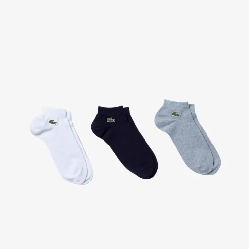 Lacoste Sportbekleidung>Herren Sport Socken Im 3Er-Pack Heidekraut Grau / Navy Blau / Weis 5Kc