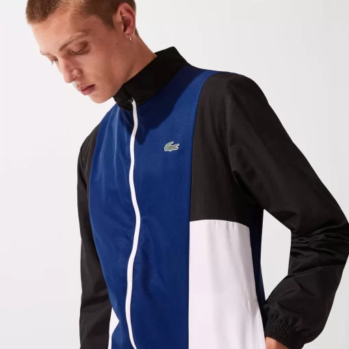 Lacoste Sportbekleidung>Herren Sport Trainingsanzug Mit Colourblock Schwarz / Blau / Weis / Schwarz Alh