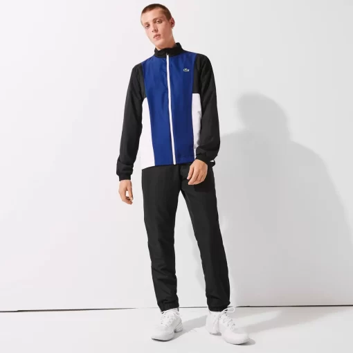 Lacoste Sportbekleidung>Herren Sport Trainingsanzug Mit Colourblock Schwarz / Blau / Weis / Schwarz Alh