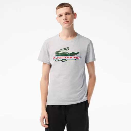 Lacoste Fitnessstudio & Training>Herren Sport T-Shirt Aus Bio-Baumwolle Heidekraut Grau Cca