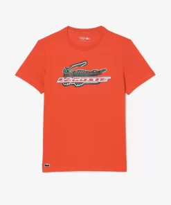 Lacoste Fitnessstudio & Training>Herren Sport T-Shirt Aus Bio-Baumwolle Orange 02K