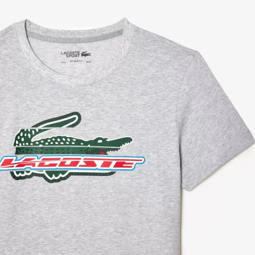 Lacoste Fitnessstudio & Training>Herren Sport T-Shirt Aus Bio-Baumwolle Heidekraut Grau Cca