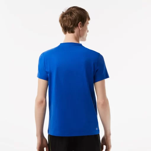 Lacoste Sportbekleidung>Herren Sport T-Shirt Mit Kontrastlogo Konigsblau Kxb