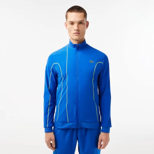 Lacoste Tennis>Herren Sport X Novak Djokovic Jacke Blau / Gelb Pth