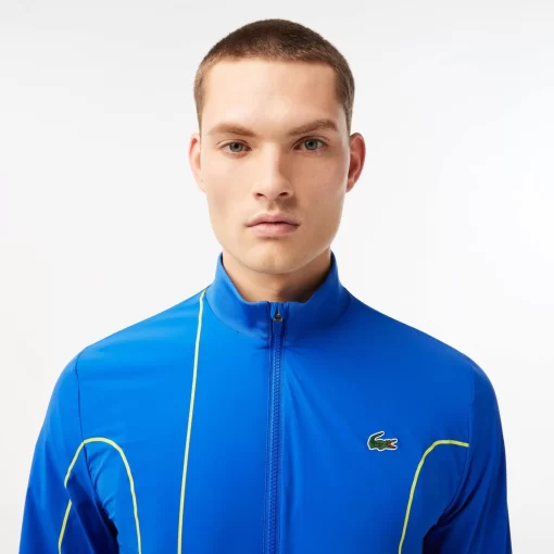 Lacoste Tennis>Herren Sport X Novak Djokovic Jacke Blau / Gelb Pth