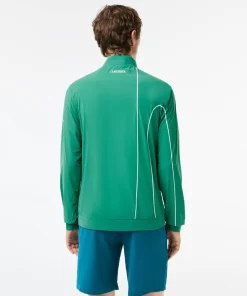 Lacoste Tennis>Herren Sport X Novak Djokovic Jacke Grun / Weis Faf