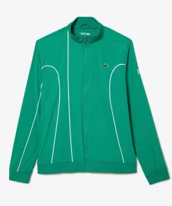 Lacoste Tennis>Herren Sport X Novak Djokovic Jacke Grun / Weis Faf