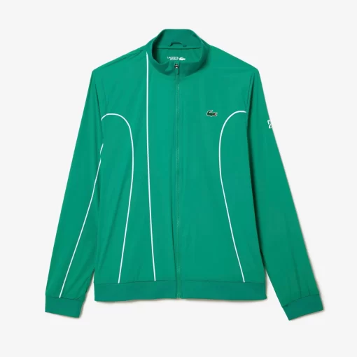 Lacoste Tennis>Herren Sport X Novak Djokovic Jacke Grun / Weis Faf