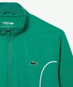 Lacoste Tennis>Herren Sport X Novak Djokovic Jacke Grun / Weis Faf