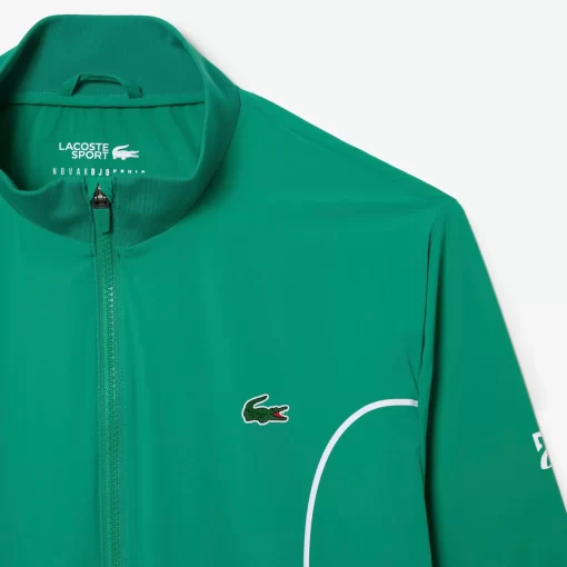 Lacoste Tennis>Herren Sport X Novak Djokovic Jacke Grun / Weis Faf