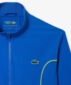 Lacoste Tennis>Herren Sport X Novak Djokovic Jacke Blau / Gelb Pth