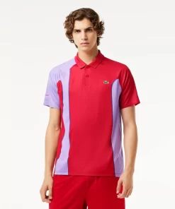 Lacoste Tennis>Herren Sport X Novak Djokovic Poloshirt Rot / Lila Y01