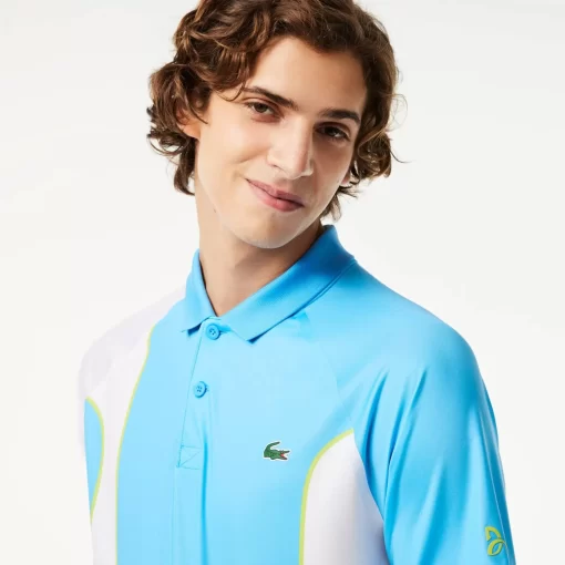 Lacoste Tennis>Herren Sport X Novak Djokovic Poloshirt Blau / Weis 26F